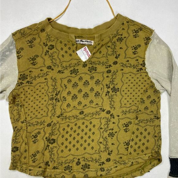 Free People We The Free Outlaw Printed Boho Top Women XS Multicolor NWT - Picture 2 of 6